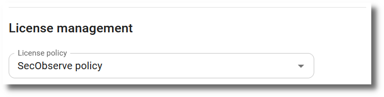 Product set license policy