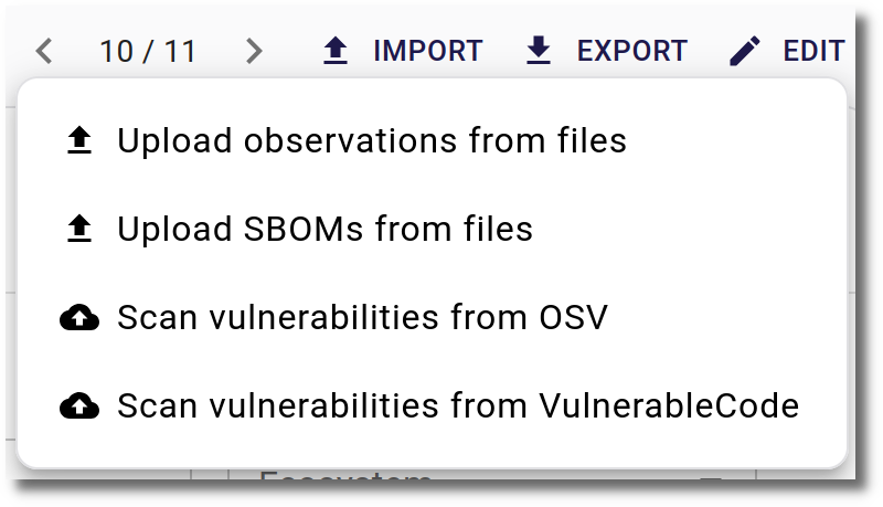 VulnerableCode scanning import
